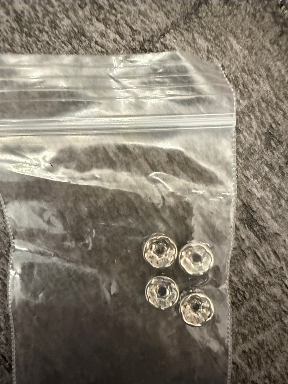 Clear Faceted Acrylic Bead Spacer Set - 4 Pieces